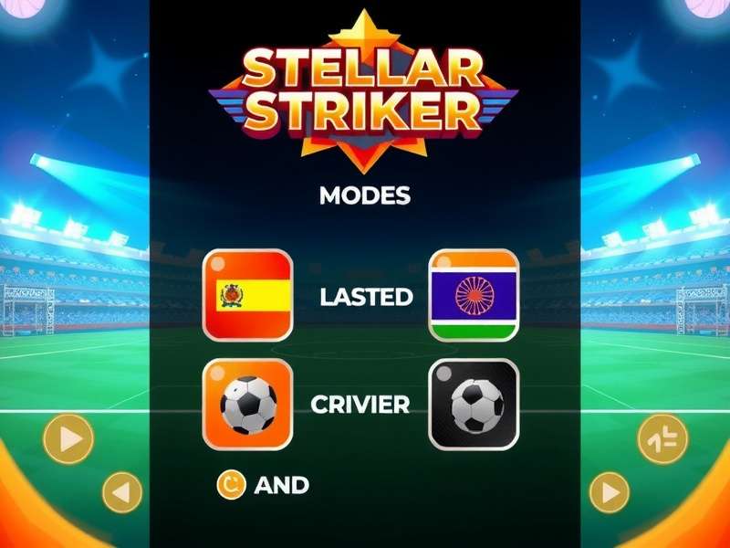 Stellar Striker game modes selection screen